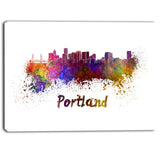 portland skyline cityscape canvas artwork print PT6605