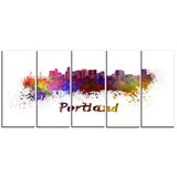 portland skyline cityscape canvas artwork print PT6605
