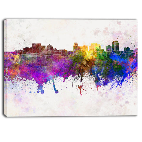 salt lake city skyline cityscape canvas artwork print PT6612