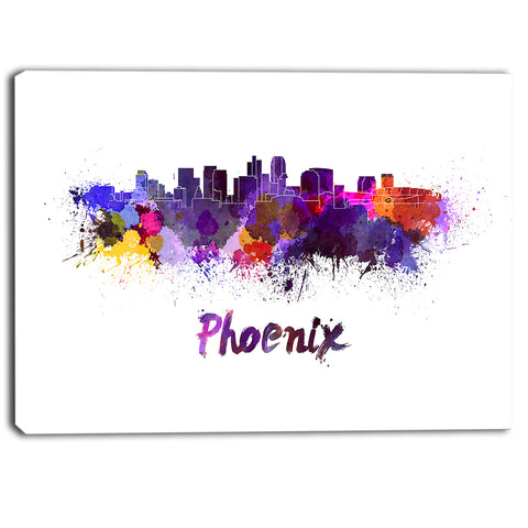 phoenix skyline cityscape canvas artwork print PT6613