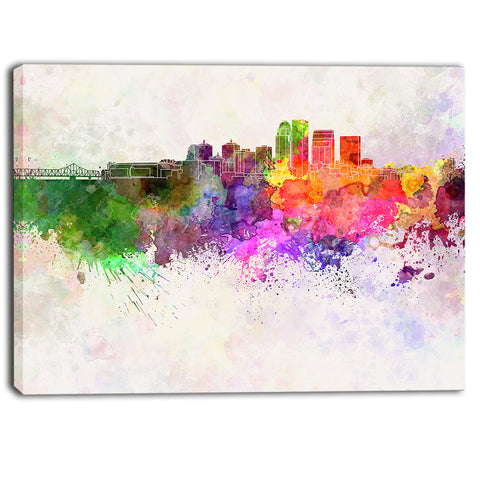 louisville skyline cityscape canvas artwork print PT6616