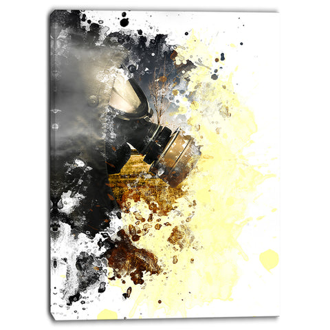 disaster of war and gas digital abstract canvas art print PT6626