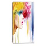 girl with colorful hair portrait contemporary artwork PT6663