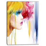 girl with colorful hair portrait contemporary artwork PT6663