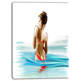 woman in bikini sensual canvas art print PT6668