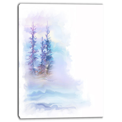 watercolor trees landscape canvas art print PT6679