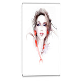 stylish woman digital portrait canvas art print PT6695