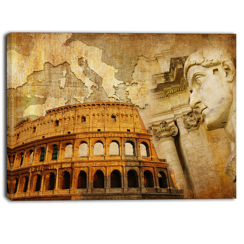 great roman empire digital art collage canvas art PT6729