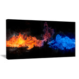 blue and red fire contemporary artwork PT6740