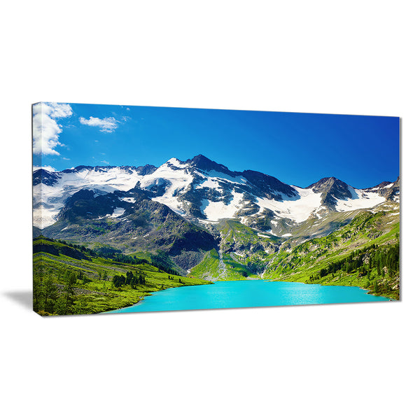 green mountain lake photography canvas art print PT6749