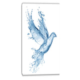 dove from water splashes animal digital canvas art print PT6753