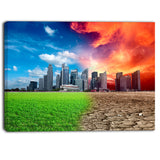 global warming digital landscape canvas art print PT6780