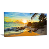 sunset in tropical beach landscape photo canvas print PT6843