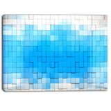 3d blue cubes contemporary art canvas print PT6856