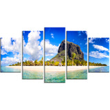 mauritius beach panorama photography canvas print PT6898