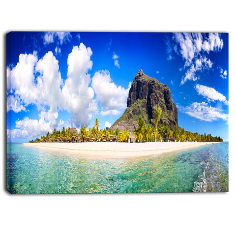 mauritius beach panorama photography canvas print PT6898