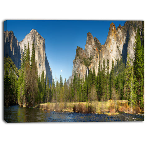 yosemite valley panorama landscape canvas art print PT6900