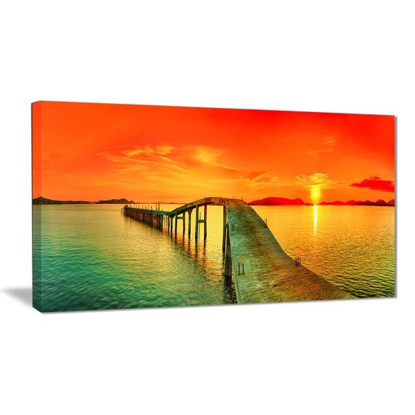 fabulous sunset panorama photo seascape canvas print PT6908