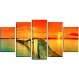 fabulous sunset panorama photo seascape canvas print PT6908