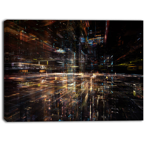 glow of technology contemporary canvas art print PT6975