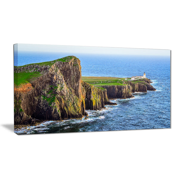 rocky ocean coastline scotland photo canvas art print PT6979