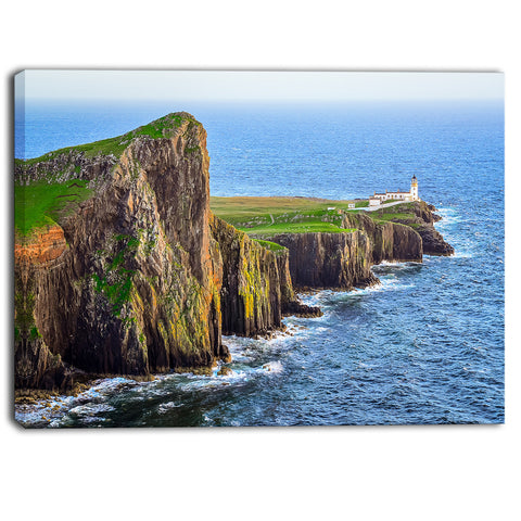 rocky ocean coastline scotland photo canvas art print PT6979