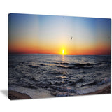 sunrise at sea panorama photo canvas print PT7007