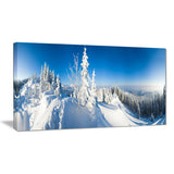 panoramic winter mountain photo canvas print PT7015