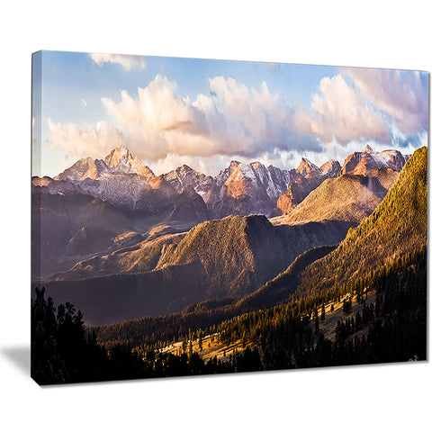 clouds over long's peak landscape canvas print PT7017