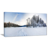 winter field landscape photo canvas art print PT7019