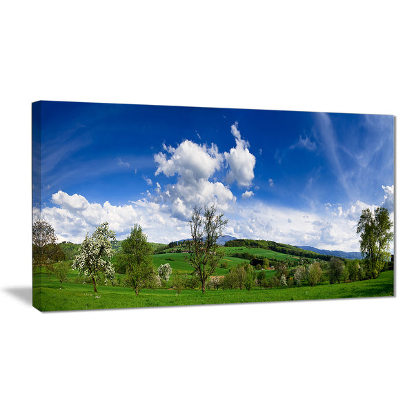 green blue spring landscape photo canvas print PT7037