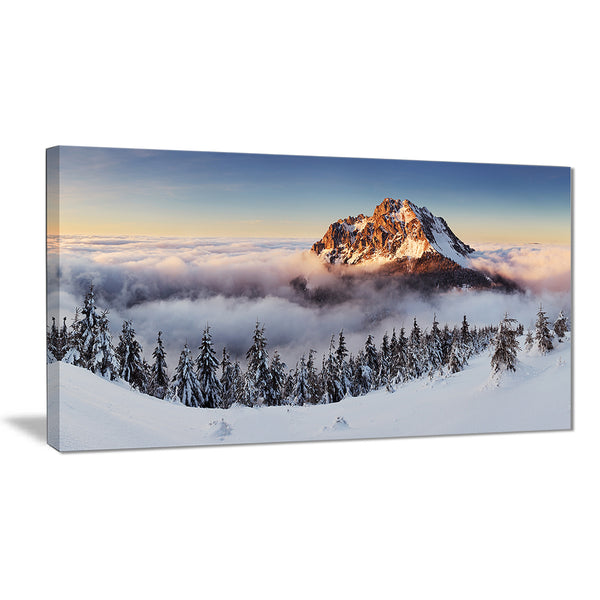 winter mountain landscape photo canvas art print PT7041