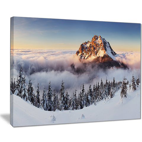 winter mountain landscape photo canvas art print PT7041