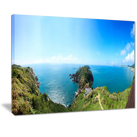 seascape view from hillside photography canvas print PT7054