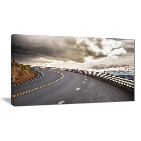 sky road curve landscape photo canvas print PT7058