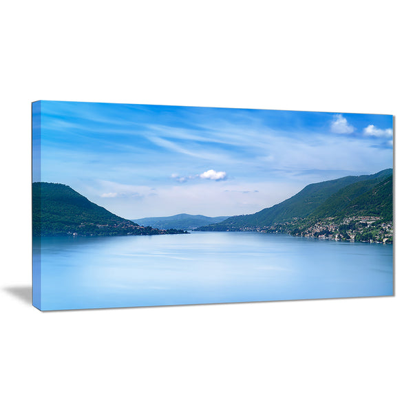 blue como lake landscape photo canvas art print PT7060