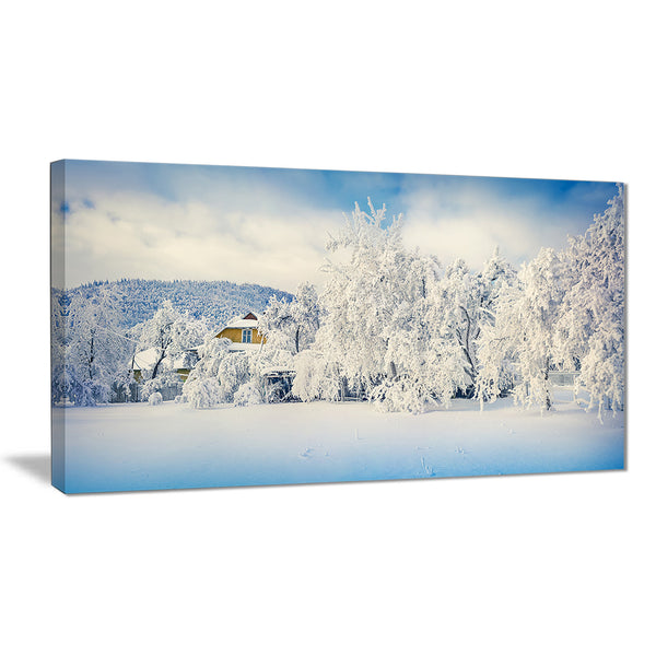 white winter mountain landscape photo canvas print PT7061