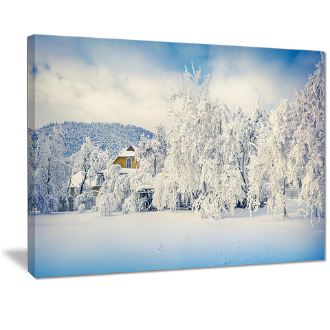 white winter mountain landscape photo canvas print PT7061