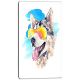 siberian husky dog in sunglasses animal art canvas print PT7062