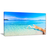 blue tropical beach panorama photo canvas print PT7067