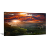 guanyin mountain sunrise taipei photo canvas print PT7076