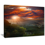 guanyin mountain sunrise taipei photo canvas print PT7076