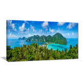 tropical island panorama photo canvas art print PT7082