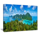 tropical island panorama photo canvas art print PT7082