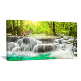 erawan waterfall in kanchanaburi photography canvas print PT7090