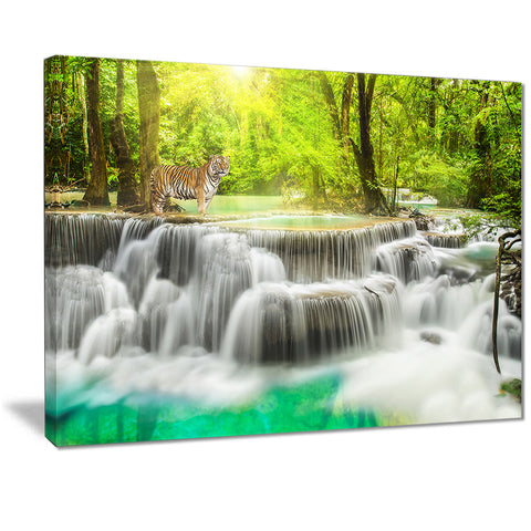 erawan waterfall in kanchanaburi photography canvas print PT7090