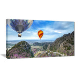 mountains and balloon landscape photo canvas print PT7098