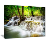 level five of erawan waterfall landscape canvas print PT7100