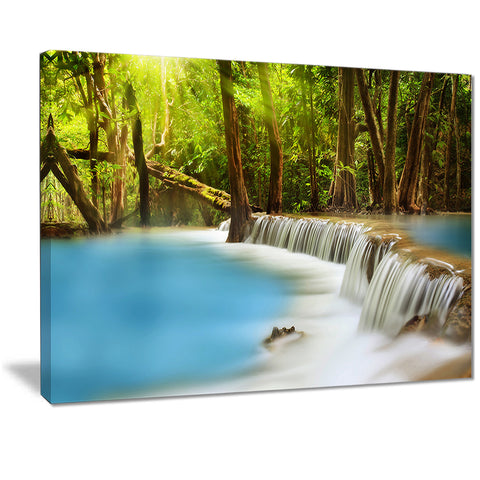 clam huai mae kamin waterfall landscape canvas print PT7103