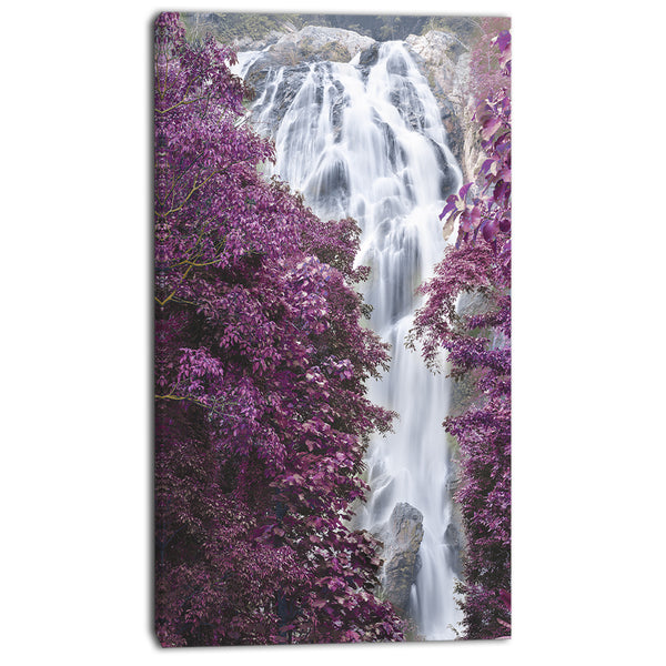 klonglan waterfall floral canvas art print  PT7113